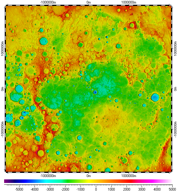 DEM of North Pole of Mercury with resolution 250m