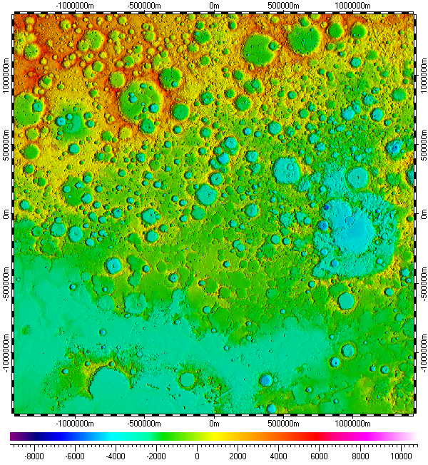 DEM of North Pole of Moon with multiple resolutions