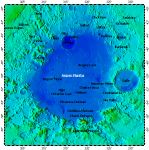 Argyre Planitia on Mars, topography