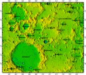 LAC-110 Schickard quadrangle of Moon, topography