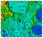 LAC-119 Mare Ingenii quadrangle of Moon, topography