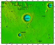 LAC-58 Copernicus quadrangle of Moon, topography
