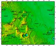 LAC-74 Grimaldi quadrangle of Moon, topography