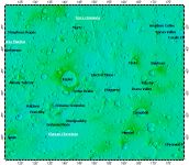 MC-29 Eridania quadrangle of Mars, topography