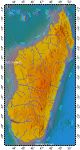Madagascar, topography with bathymetry