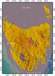 Tasmania, topography with bathymetry