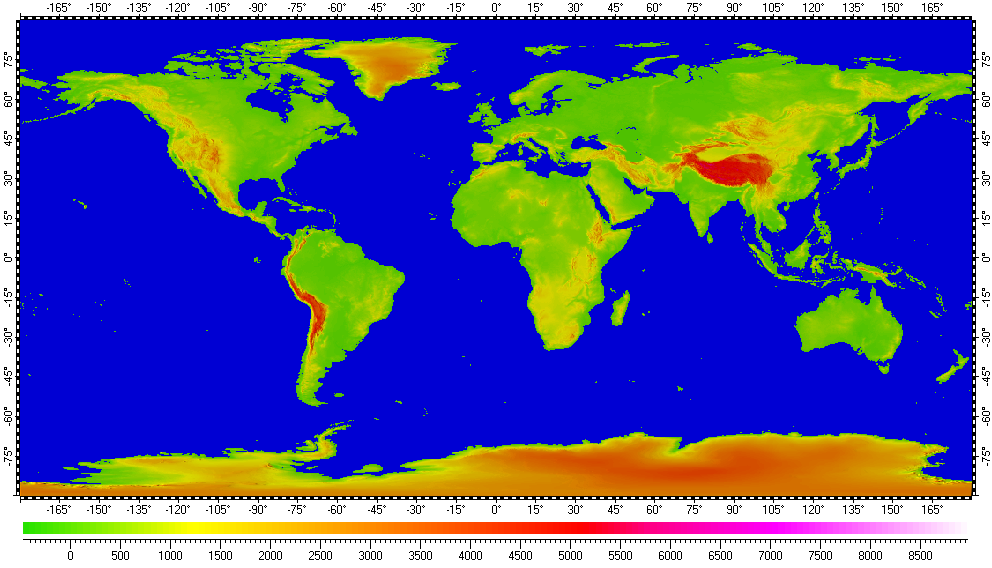 High resolution DEM of Earth