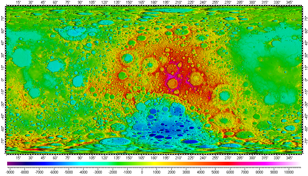 DEM of Moon with resolution 1/256
