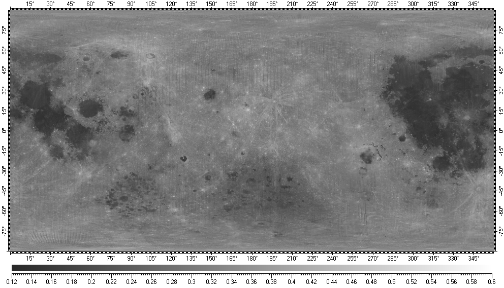 Albedo of Moon with resolution 1/10