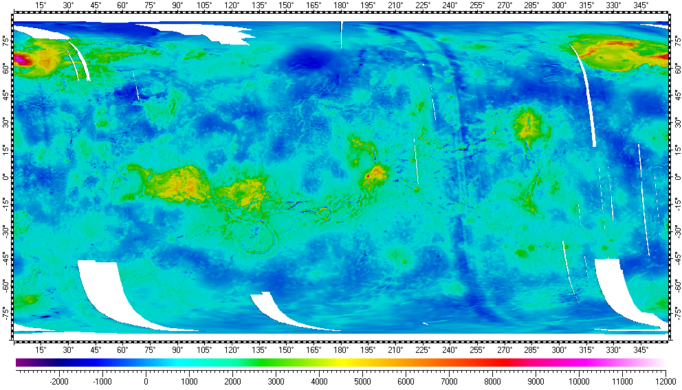 DEM of Venus with resolution 45/1024