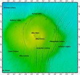 Alba Patera on Mars, topography