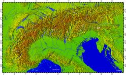 Alps, topography