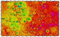 H-06 Kuiper quadrangle of Mercury, topography