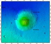 Hecates Tholus on Mars, topography