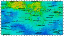 I-2476 Aphrodite Terra big quadrangle of Venus, topography