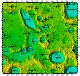 LAC-125 Schiller quadrangle of Moon, topography