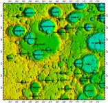 LAC-21 Omar Khayyam quadrangle of Moon, topography