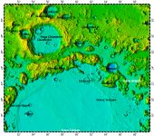 LAC-44 Cleomedes quadrangle of Moon, topography