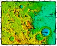 LAC-78 Theophilus quadrangle of Moon, topography