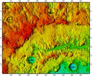 LAC-90 Lowell quadrangle of Moon, topography