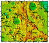 LAC-96 Rupes Altai quadrangle of Moon, topography