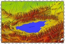 Lake Issyk-Kul, topography