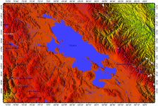 Lake Titicaca, topography