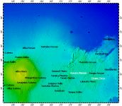 MC-03 Arcadia quadrangle of Mars, topography