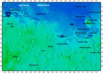 MC-23 Aeolis quadrangle of Mars, topography