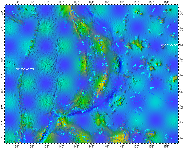 Mariana Trench, bathymetry