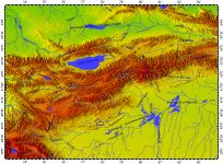 Tian Shan Mountains, topography