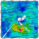 Venus North Pole, topography with adjusted colors